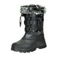 thumbnail image 1 of BURUDANI Kids Boys Girls Warm Snow Boots Insulated Waterproof Winter Ski Boots KSNOW BLACK Size 9, 1 of 6