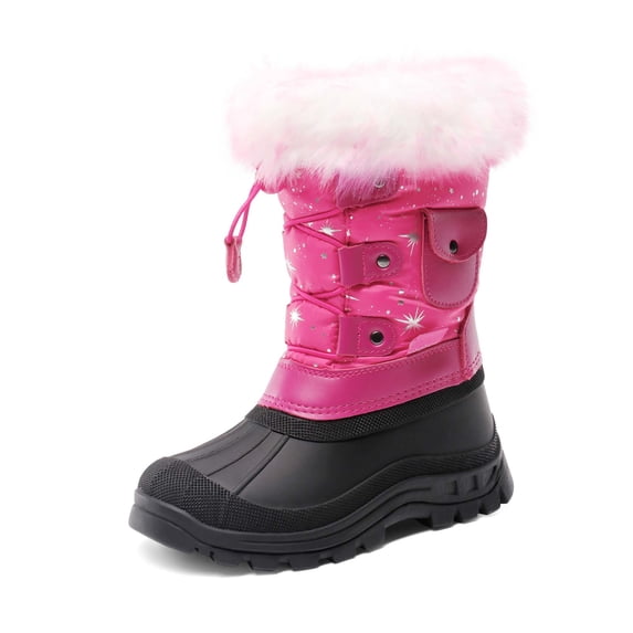 Dream Pairs Kids Boys Girls Warm Snow Boots Insulated Waterproof Winter Ski Boots