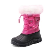 Kids Boys Girls Warm Snow Boots Insulated Waterproof Winter Ski Boots