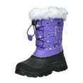 thumbnail image 1 of BURUDANI Kids Boys Girls Warm Snow Boots Insulated Waterproof Winter Ski Boots KSNOW PURPLE Size 3, 1 of 7