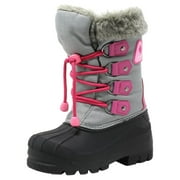 DREAM PAIRS Kids Boys Girls Winter Snow Boots Insulated Outdoor Snow Boots Soft Warm Shoes Boots