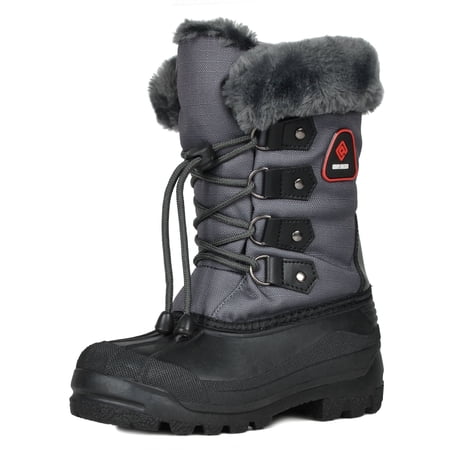 BURUDANI Kids Boys Girls Winter Snow Boots Insulated Outdoor Snow Boots Soft Warm Shoes Boots