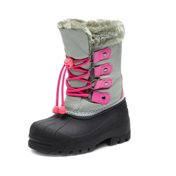 Dream Pairs Kids Boys Girls Winter Snow Boots Insulated Outdoor Snow Boots Soft Warm Shoes Boots
