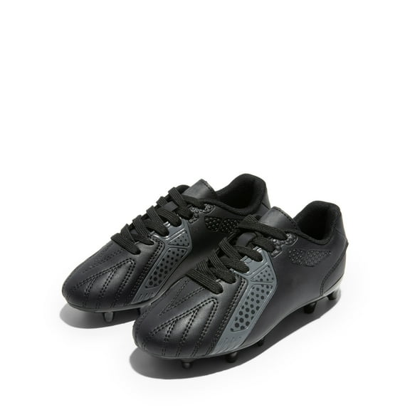 DREAM PAIRS Kids Girls & Boys Cleats Soccer Shoes Athletic Low Top Kids Football Shoes Black/Dark/Grey Size 6