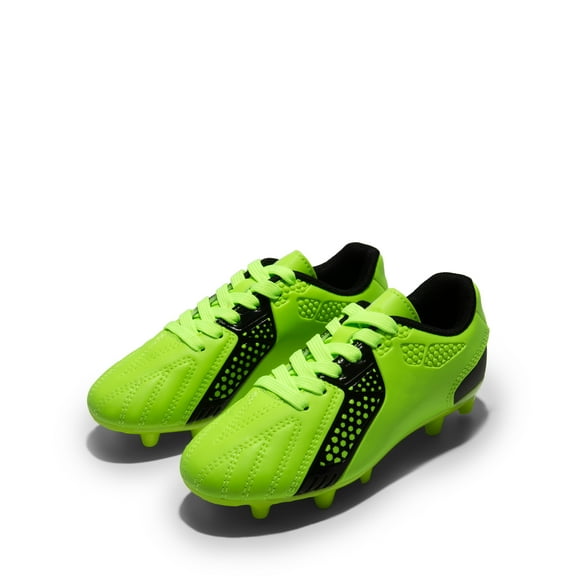 DREAM PAIRS Kids Girls & Boys Cleats Soccer Shoes Athletic Low Top Kids Football Shoes Neon/Green/Black Size 13