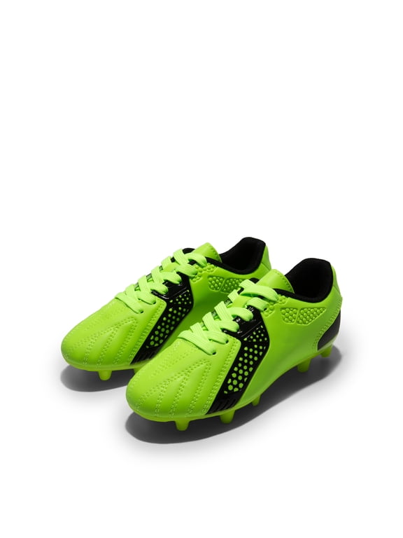 Kids Girls & Boys Cleats Soccer Shoes Athletic Low Top Kids Football Shoes Neon/Green/Black Size 13
