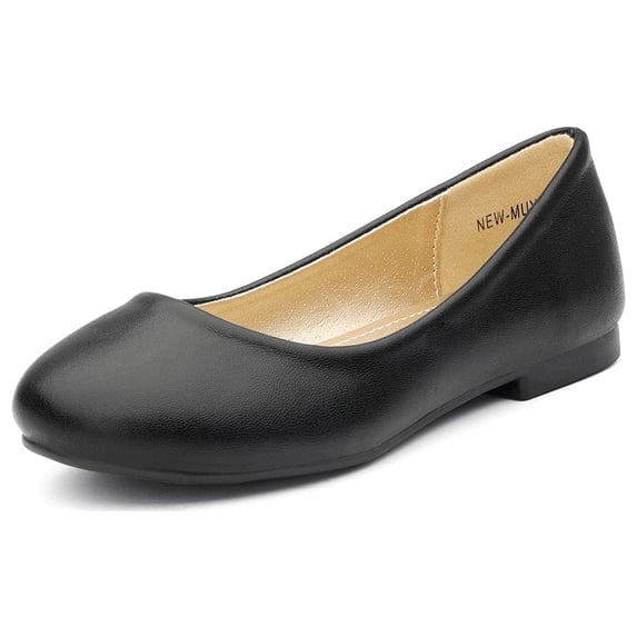 BURUDANI Kids Girls Princess Flat Shoes Dress Shoes Slip On Wedding Shoes New-Muy Black/Pu Size 11