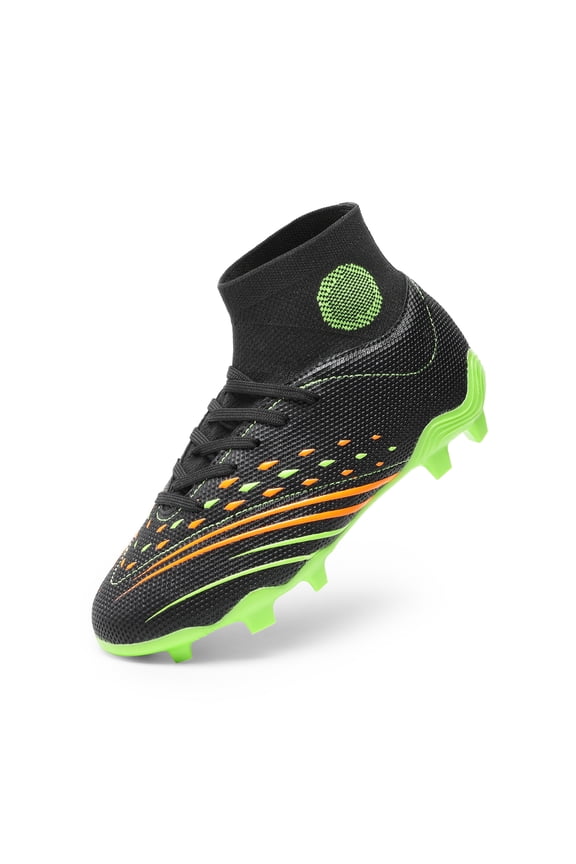 Kids High Top Soccer Shoes Boys Girls Youth Firm Ground Football Cleats Outdoor Training Athletic for Little/Big Kid