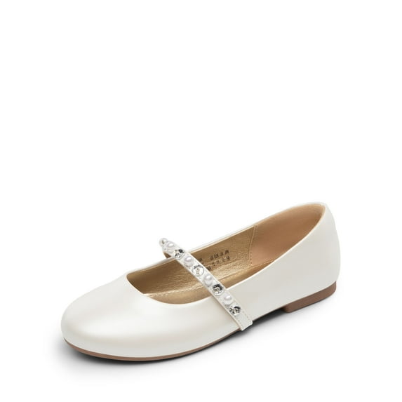 Dream Pairs Kids Kids Girls Slip-On Shoes Children Party Dress Dance Shoes Flat Shoes IVORY US SIZE 4