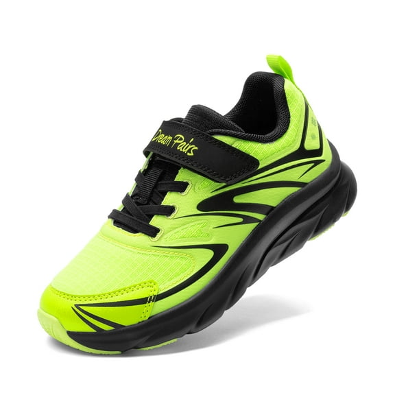 Dream Pairs Boys&Girls Lightweight Sneakers with Hook and Loop Breathable Kids Running Shoes