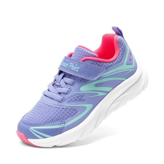 Dream Pairs Boys&Girls Lightweight Sneakers with Hook and Loop Breathable Kids Running Shoes