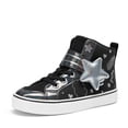 thumbnail image 1 of DREAM PAIRS Girls’ Star High-Top Sneakers with Hook and Loop, Sparkly Rainbow Casual Shoes, 1 of 6
