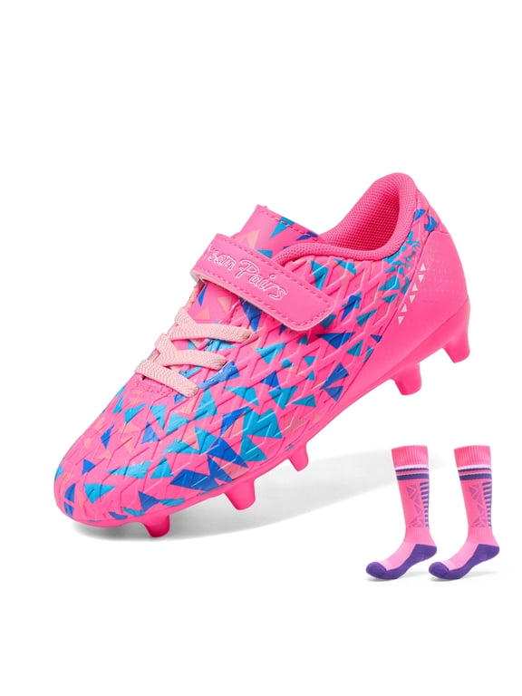 Kids Soccer Cleats Girls Boys Football Shoes for Little/Big Kid