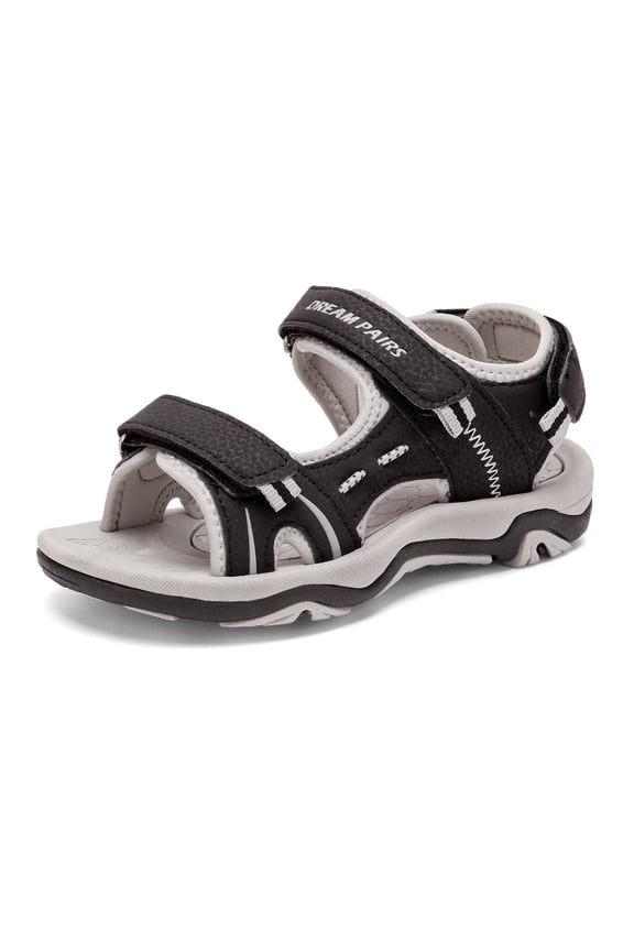 Kids Sports Sandals Girls Boys Outdoor Summer Beach Athletic Sandals Casual Walking Sandals 170891_K BLACK/LIGHT/GREY Size 2