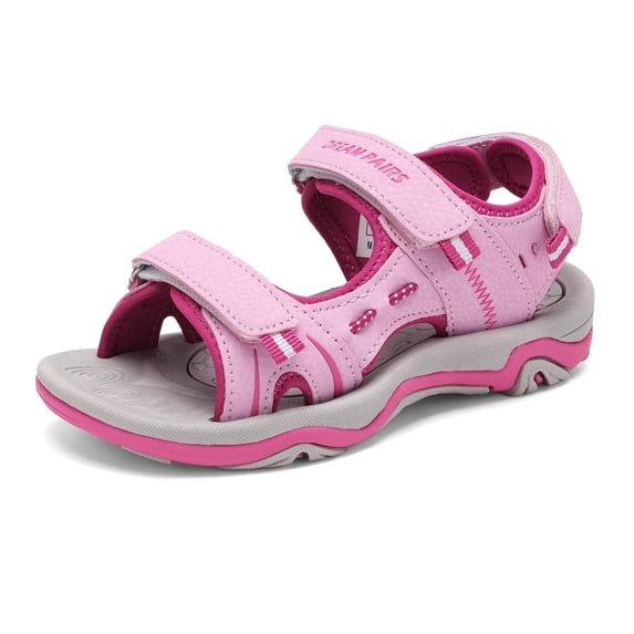Dream Pairs Kids Sports Sandals Girls Boys Outdoor Summer Beach Athletic Sandals Casual Walking Sandals 170891_K PINK/FUCHSIA Size 4