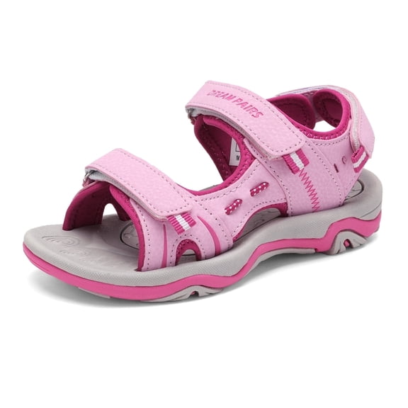 Dream Pairs Kids Sports Sandals Girls Boys Outdoor Summer Beach Athletic Sandals Casual Walking Sandals 170891_K PINK/FUCHSIA Size 8