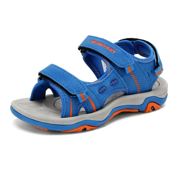 Dream Pairs Kids Sports Sandals Girls Boys Outdoor Summer Beach Athletic Sandals Casual Walking Sandals 170891_K ROYAL/ORANGE Size 9