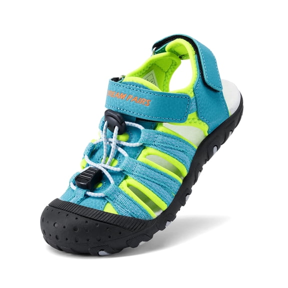 Dream Pairs Kids Summer Outdoor Sport Sandals Closed Toe Hiking Beach Casual Adjustable Multicolor for Toddler/Little Kid/Big Kid