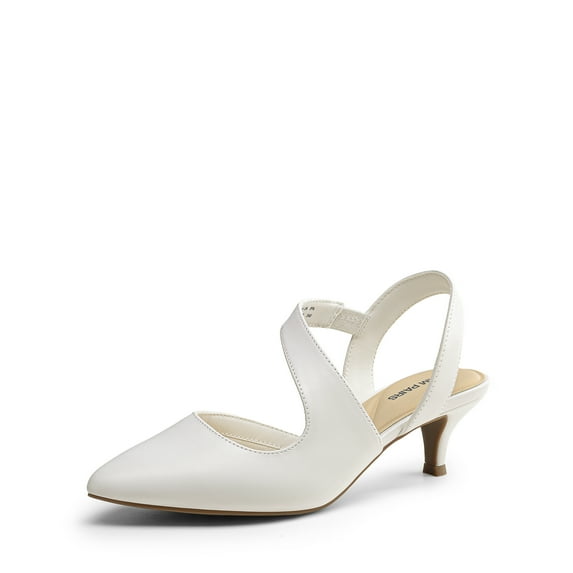 Dream Pairs Kitten Heels for Women Closed Toe Pointed Toe Low Heel Strappy Pumps Party Dance Wedding Dress Shoes for Women