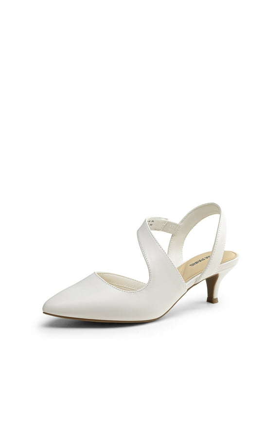 Kitten Heels for Women Closed Toe Pointed Toe Low Heel Strappy Pumps Party Dance Wedding Dress Shoes for Women