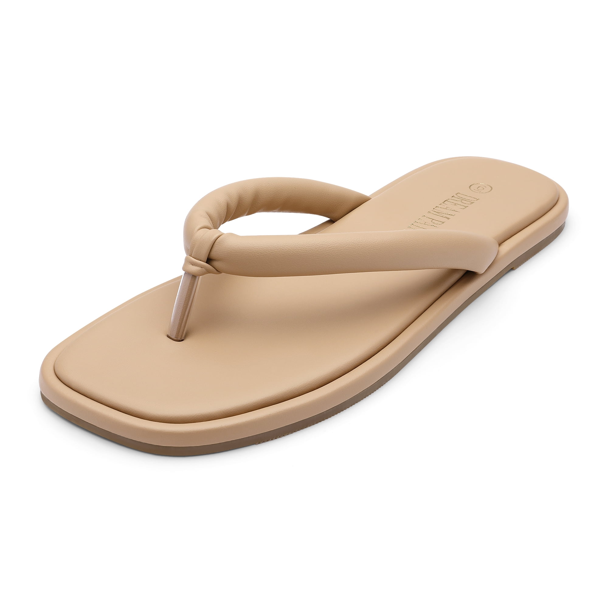 Dream Pairs Sandals Women Flip Flops Square Open Toe Soft Thong Sandals  Summer Casual Lightweight Comfortable Flat Slippers Indoor Outdoor Beach