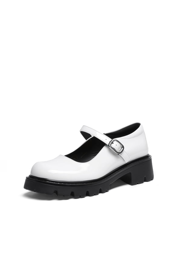 Mary Jane Platform Shoes for Women Closed Toe Chunky Block Heel Cute Dress Shoes