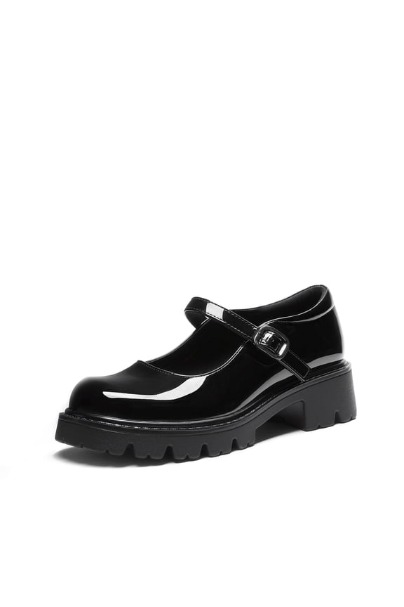 Mary Jane Platform Shoes for Women Closed Toe Chunky Block Heel Cute Dress Shoes