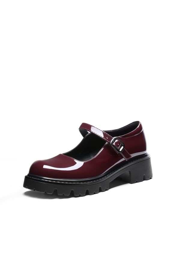 Mary Jane Platform Shoes for Women Closed Toe Chunky Block Heel Cute Dress Shoes