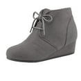 thumbnail image 1 of Girls Low Wedge Heel Booties Side Zipper Ankle Boots Comfortable Casual Shoes for Toddler Little Kid Big Kid, 1 of 5