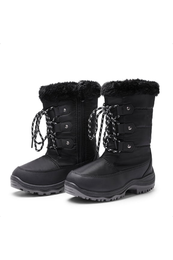 Toddler/Little Kid/Big Kids Mid Calf Knee High Winter Snow Boots NORDIC BLACK Size 5