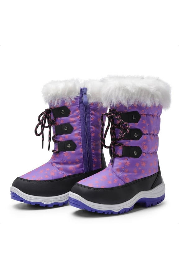 Toddler/Little Kid/Big Kids Mid Calf Knee High Winter Snow Boots NORDIC PURPLE Size 10