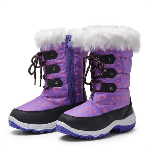 DREAM PAIRS Toddler/Little Kid/Big Kids Mid Calf Knee High Winter Snow Boots NORDIC PURPLE Size 2