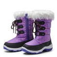 thumbnail image 1 of DREAM PAIRS Toddler/Little Kid/Big Kids Mid Calf Knee High Winter Snow Boots NORDIC PURPLE Size 6, 1 of 6