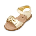 thumbnail image 1 of Dream Pairs Toddler/Little Kid Girls Sandals Fashion Bow Summer Shoes KSD213 GOLD Size 12 little kid, 1 of 5