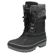 DREAM PAIRS Toddlers Kids Boys Girls Winter Snow Boots Waterproof Outdoor Shoes KMONTE-1 BLACK/GREY Size 11