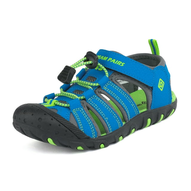 Dream Pairs Unisex Boys Girls Closed-Toe Outdoor Summer Sport Athletic Sandals Toddler/Little Kid/Big Kid 181105K ROYAL/BLUE/GREEN Size 9