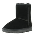 thumbnail image 1 of Dream Pairs Winter Snow Boots Kids Boys Girls Toddler Sheepskin Fur Warm Boots Shoes Toddler Warm Shoes Outdoor Winter Shorty-K Black Size 5, 1 of 4