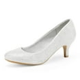 thumbnail image 1 of Dream Pairs Women Bridal Slip On Wedding Shoes Party Dress Low Heel Pumps Shoes, 1 of 5