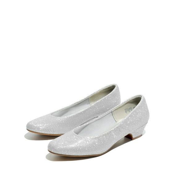 Dream Pairs Women Fashion Heel Pump Shoes Low Chunky Slip On Round Toe Shoes Comfort Pumps for Work