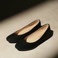 thumbnail image 1 of Dream Pairs Women Fashion Low Chunky Heel Pump Shoes Slip On Round Toe Shoes Mila Black/Suede Size 7, 1 of 5