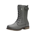 thumbnail image 1 of Dream Pairs Women Fashion Military Combat Boots Lace Up Mid Calf Boots Comfort Walking Boots Shoes for Women Mission Grey Size 7, 1 of 6