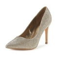 thumbnail image 1 of Dream Pairs Women Fashion Pumps Shoes Pointed Toe High Heel Shoes Wedding Party Shoes for Lady Christian-New Gold/Glitter Size 5, 1 of 5