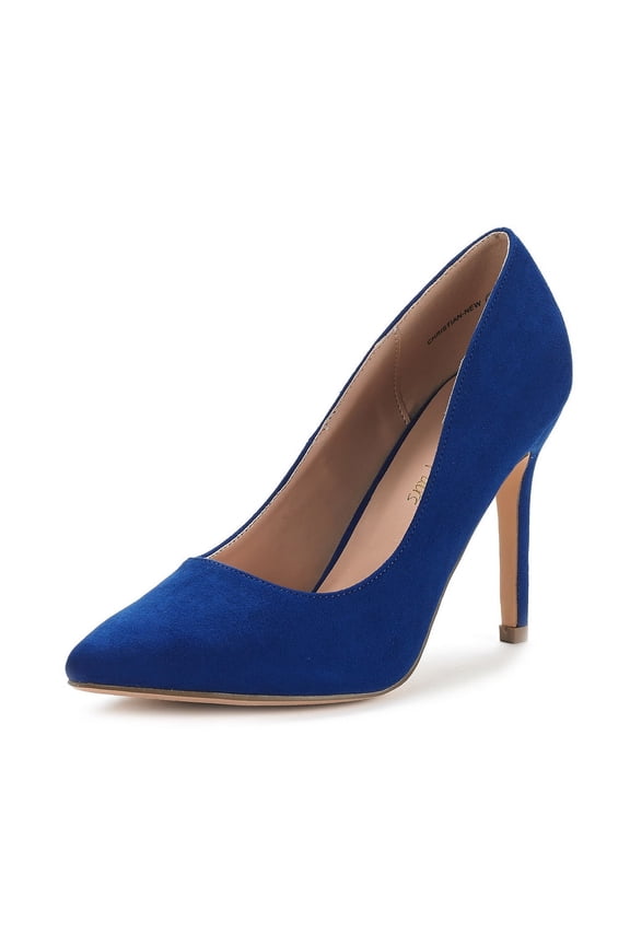 Women Fashion Pumps Shoes Pointed Toe High Heel Shoes Wedding Party Shoes for Lady Christian-New Royal/Blue Size 9