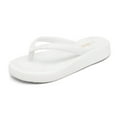 thumbnail image 1 of Dream Pairs Women Flip Flops Platform Thong Sandals Comfortable Beach Casual Indoor Outdoor Walking Summer Shoes SDFF2210W WHITE/PU Size 9, 1 of 6