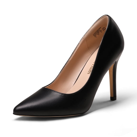 Dream Pairs Women Pointed Toe High Heel Shoes Wedding Party Pumps Shoes BLACK/PU CHRISTIAN-NEW size 9.5