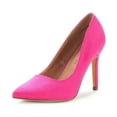thumbnail image 1 of Dream Pairs Women Pointed Toe High Heel Shoes Wedding Party Pumps Shoes FUCHSIA/SUEDE CHRISTIAN-NEW size 9, 1 of 5