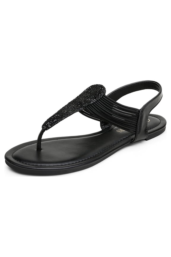 Pairs Women Rhinestone Elastic Strappy String Thong Sandals Ankle Strap Summer Gladiator Flat Sandals