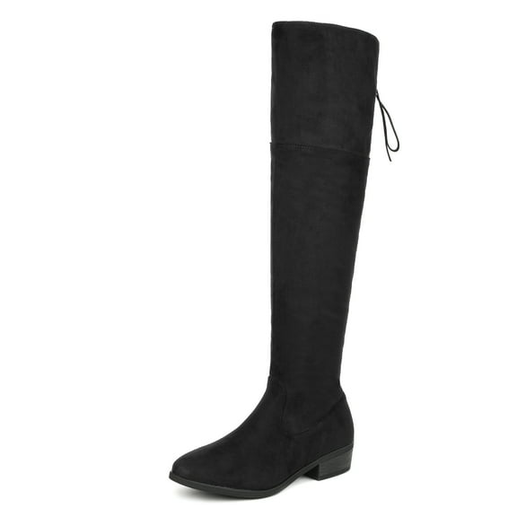 Dream Pairs Women's Suede Winter Boots Over-The-Knee Riding Design