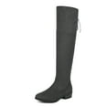 thumbnail image 1 of Dream Pairs Women Suede/Pu Over The Knee Thigh High Low Heel Classic Slouch Boot Lei Grey Size 8.5, 1 of 3