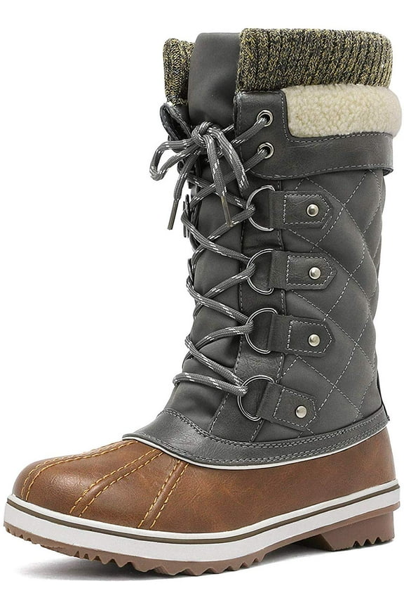 Women Waterproof Winter Warm Snow Outdoor Mid Calf Boots MONTE_02 TAN/KHAKI Size 10
